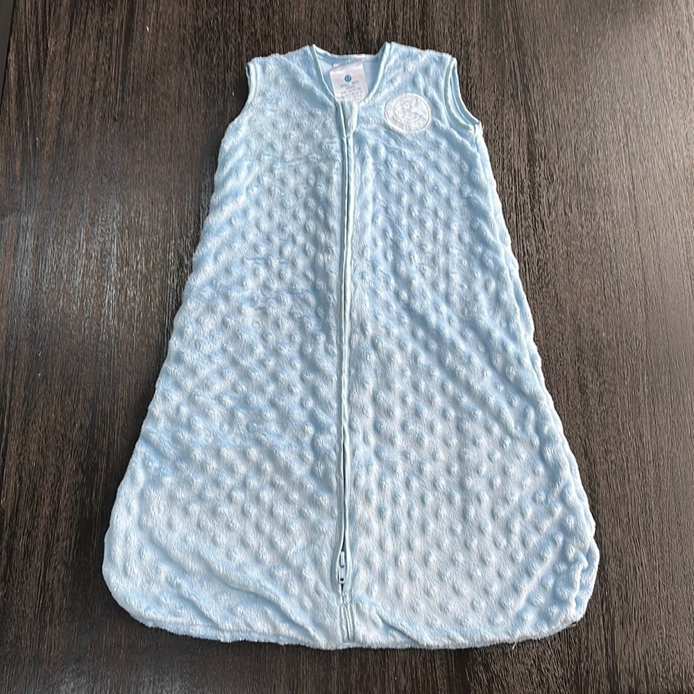 Minky halo blue sleepsack small